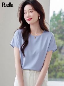 puella | Summer Stylish French Design Lightweight Slim Fit Short Sleeve Chiffon Shirt