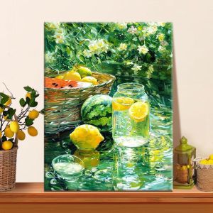 Bộ Tranh Sơn Dầu Theo Số DIY Mùa Hè Ở Thị Trấn Nhỏ Bộ Dụng Cụ Vẽ Tranh Acrylic Trang Trí Nhà Cửa Dành Cho Người Lớn