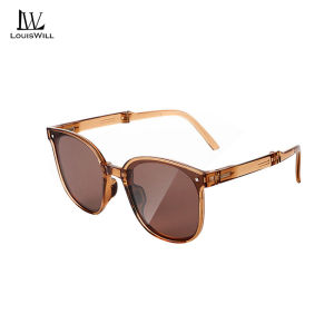 LouisWill Folding Sunglasses Polarized Lens Sunglasses Sun Glasses Outdoor Travel Sunscreen Sunglasses Women UV400 Trendy Sunglasses For Women Polarized Round Chic Retro Sunglasses