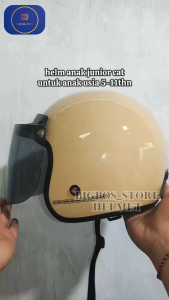HELM ANAK BOGO RETRO CAT PREMIUM USIA 6-11 TAHUN - HELM JUNIOR ANAK KACA DATAR