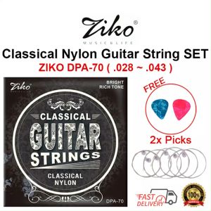 ZIKO ( .028 ~ .043) DPA-70 Classical Nylon Guitar String Full Original Murah Gitar Akustik Nylon