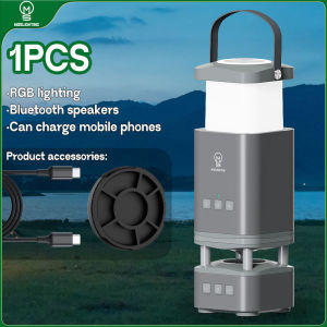 MOSLIGHTING Portable Light Telescopic Camping Lantern Bluetooth Speaker Outdoor Rechargeable Hang Lamp RGB Atmosphere Lighting