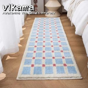 VIKAMA Bedside Rug Soft Bedroom Carpet Absorbent Non-Slip Bath Mat Suitable for Floors and Sofa Areas Machine Washable.