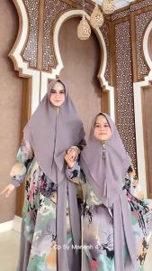 Humaira99 Gamis Syari Muslim Couple Ibu Anak Pasangan Dress Hijab Muslimah Atasan Wanita Long Dress Busui Terbaru Terlaris Pesta Lebaran Ceruti Cp Marwah4