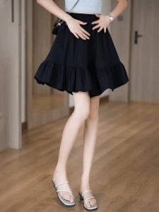 WANGGONGZHU | High Waist Flared Short Pants Skirt Womens Summer Casual Fashion A-Line Mini Skirt High Waist Design Sensation Elegant Princess Style