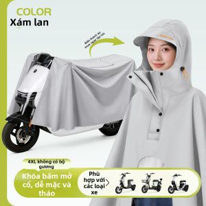MOSHU | Áo Mưa Dài Chống Bão Cho Phụ Nữ Đi Xe Tự Hành Điện