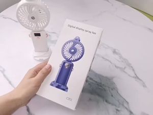 5000/2500mAh Portable Spray Mist Fan With LCD Display 5 Gear Mini Electric Fan USB Rechargeable Wireless Fan Spray Water Fans