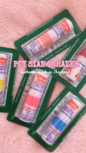 3/6pcs Poysian 2 in 1 Inhaler From Thailand THAI NATURAL HERB 2IN1 NASAL INHALER OIL REDUCE DIZZINESS Random Scent