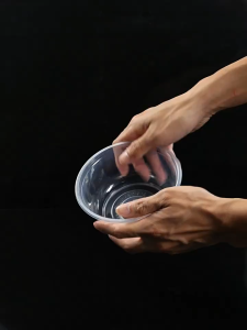 กล่องพลาสติกใส่อาหารทรงกลม สามารถบรรจุอาหารร้อน-เย็นอุ่นไมโครเวฟได้ มาตรฐานFood Grade