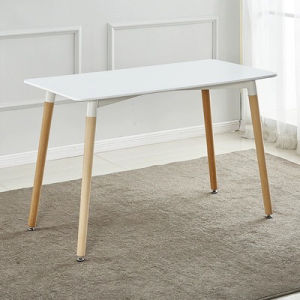 Dining Table Minimalist Modern Nordic Style Solid Wood For Home Leisure Table Small Apartment White Eight-Immortal Table round Table Combination Internet Celebrity