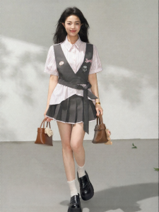 KEIKO | Summer Academic Style Intelligently Sweet Illusion Two-Piece
