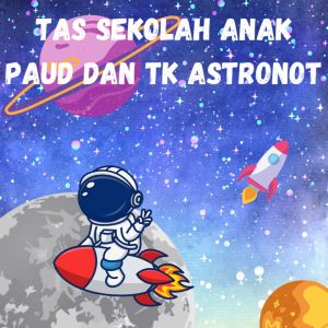 Tas sekolah anak laki laki TK gambar Astronot 3D waterproof terbaru
