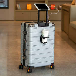 MANLVSHI | Aluminum Frame Carry-On Suitcase Silent 360-degree Wheels Lockable