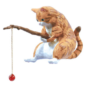 MOYINGXIONG | Fishing Cat Ornament Capsule Toy