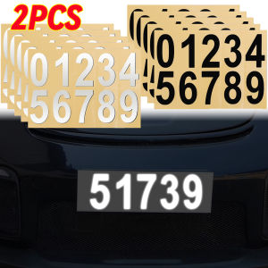 2PCS Car License Plate Reflective Number Label Stickers Waterproof Invisible Number Stickers Vinyl Sticker Reflective Sticker
