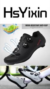 HsYixin Bicycle SneakersMTB Men and Women Road Bike Boots Flat Bottom Racing Speed Sneakers Off Road Bike Shoes Pedal Bike Shoes