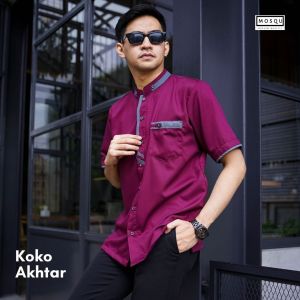 baju koko pria lengan pendek kemko kurta lebaran remaja dewasa keren