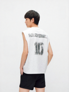 Semir | Summer Micro Letter Printed Pure Cotton Mens Vest