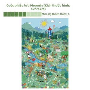 MAODETIANKONGZHICHENG | Bộ Ghép Hình Mô Phỏng Vùng Đất Moomin Phát Sáng trong Đêm 1000 Miếng