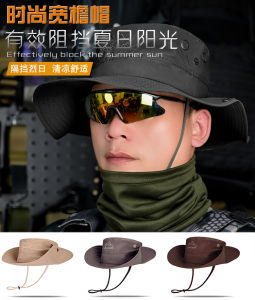 หมวกบังแดดทรงกลมชาย หมวกตกปลา หมวกปีกกว้าง หมวกปีกกว้างสองด้าน หมวกปีนเขากลางแจ้ง หมวกปีกกว้างสำหรับผู้ชาย หมวกปีกกว้างแบบสวมหัว