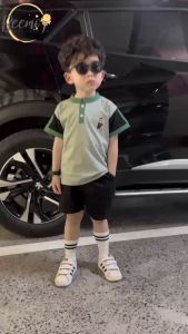 BE151 Set bộ áo thun quần đùi BEEMO quần áo cho bé trai đi chơi đi học phong cách Hàn Quốc