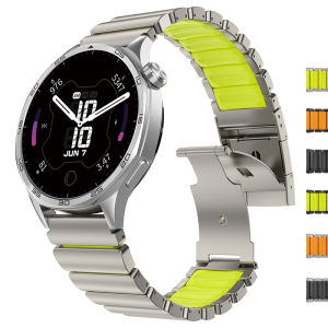 22mm Titanium Metal Band for Huawei Watch GT6Pro GT5/4 46mm Watch 5 Ultimate Luxury Rubber Strap For Amazfit Balance Active 2