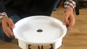Square minimalist resin plastic movable flowerpot tray with universal wheels water box and flowerpot holder
