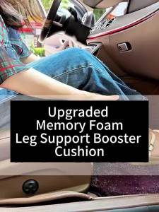 Soft Pressure Relief New Suede Cover Memory Foam Leg Support Non-slip Adjustable Seat Extender Thick Padding Car Seat Cushion