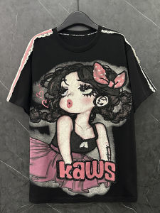 Áo Thun Cotton Dáng Rộng Tay Ngắn Mùa Hè Thiết Kế Mới Cho Bé Gái Phong Cách Ngọt Ngào in Họa Tiết Hoạt Hình