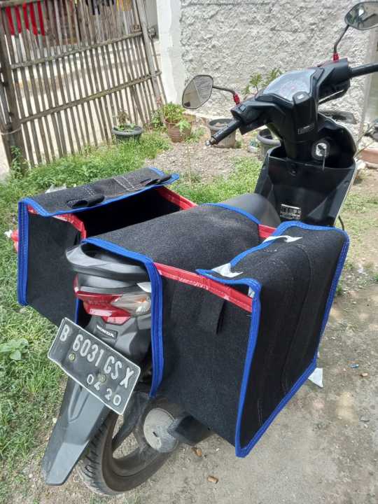 TAS OBROK/TAS MOTOR/TAS KURIR/KERANJANG MOTOR BAHAN KEDORAY | Lazada