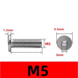 CM SS M3 M4 M5 M6 Low Profile Stainless Steel Hex Hexagon Socket Ultra Thin Flat Wafer Allen Head Bolt Screw 304 A2-70 18-8