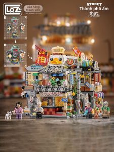 Loz | Hong Kong Style Street Scene Food Stalls Model Building Blocks