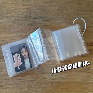 Album Mini Ghi Chú Ghi Chú Nhỏ Gấp Gọn Kiểu Accordion Phong Cách Tối Giản Trong Suốt Mờ Đựng Đồ Lưu Trữ Văn Phòng Phẩm