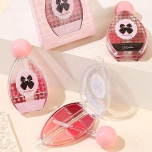 Bộ Son Bóng Gương 6 Màu Chất Lì Dạng Thạch Dưỡng Ẩm Không Dính Chống Nước Lâu Trôi