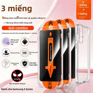 Bộ Bảo Vệ Màn Hình Và Ốp Lưng Samsung Galaxy S Series S21/S22+/S23/S24/S25/S26 4 Miếng Kính Cường Lực Chống Vân Tay