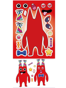 Kindergarten Class Garden Puzzle Stickers 3D Educational Cartoon Toys DIY Assembly Decals Childrens Learning Fun Activities