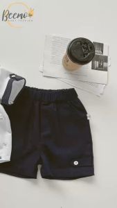 BE171 Áo polo quần đùi BEEMO bộ quần áo bé trai đi chơi đi học phong cách Hàn Quốc