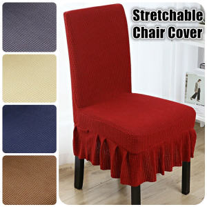 Modern Skirt Chair Cover Elastic Dining Seat Cover Non-slip Washable Home Protector Decor Cover