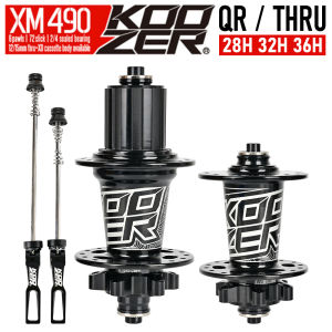 koozer | Koozer XM490 MTB Bicycle Disc Brake Hubs 6 Pawls 72 Clicks 4 Sealed Bearings QR 10x135mm Thru Axle 12x142mm 28/32/36H HG XD