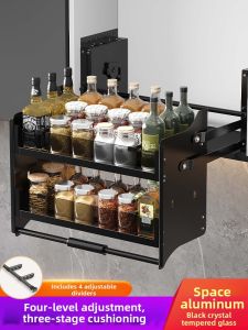 QIANJU | Adjustable Kitchen Pull-down Storage Basket Buffer
