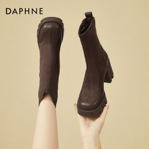 Daphne | Heel Thick Sole Chunky Heel Increasing Slim Boots