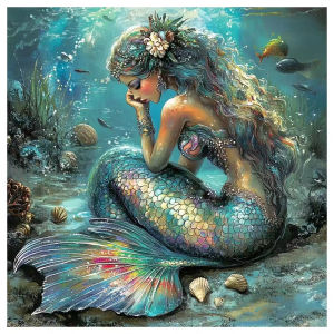 Mermaid Under The Sea Ocean Fantasy Jigsaw Puzzle 500 1024pcs For Adults Quality Time Cognitive Training Mind Game Toy