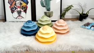 Cat Tower Ball Pet Turntable Colorful Round Track Toy Spinning Balls Kitten Cat Teaser Interactive Toy Bola Kucing