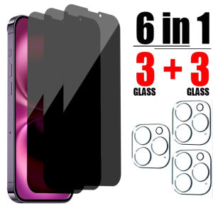 6in1 Privacy Screen Protector For iPhone 16 15 14 13 12 11 Pro Max Mini Camera  Protector For iPhone 16 15 11 13 Pro 15 16 Plus