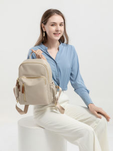 Casual Backpack Women Commuter Bag Contrast Color New Fashion Trend Travel Bags Waterproof Oxford Cloth Laptop Backbag Cute