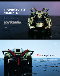 Bộ lắp ráp mô hình siêu xe Lamborghini V12 Vision 1:14