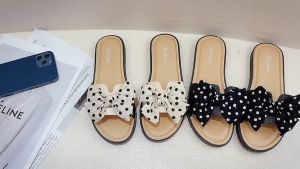 Sandal Wanita Pita Polkadot SP16 Sandal Slop Cute Korea Import Real Pict