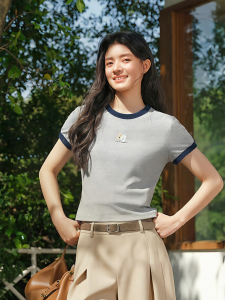 Semir | Slim Fit Color Block Women Tshirt