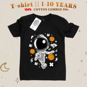 Baju Kaos Anak Astronot bulan Anak Laki-Laki Usia 1-10thn Bahan Katun Combed 30s