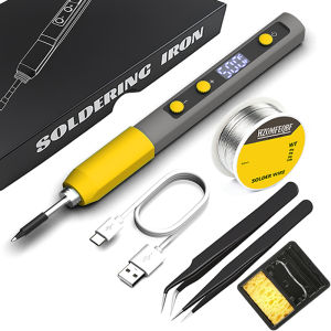 Professional-Grade USB Soldering Iron with a Digital Temperature Range of 200–500°C for PCB Repair